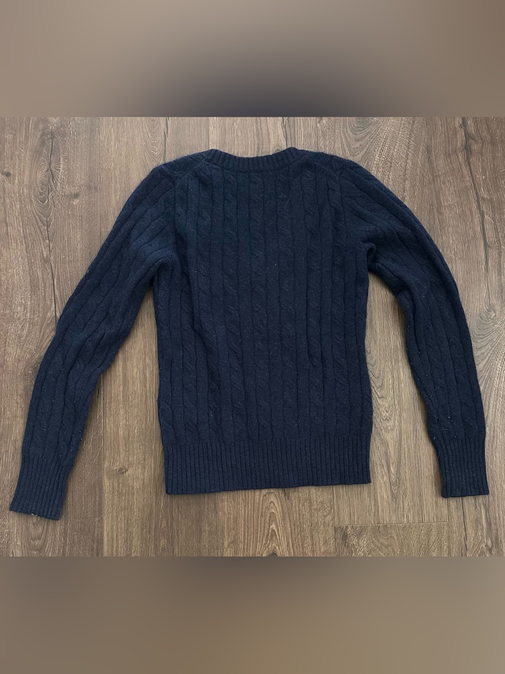 Juicy Couture Navy V-Neck Cable Knit Sweater - Picture 3 of 5
